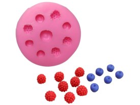 Molde silicona 9 frambuesas y arandanos 